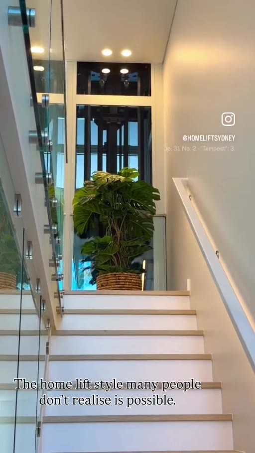 Completed glazed residential home lift installation by Home Lift Sydney
