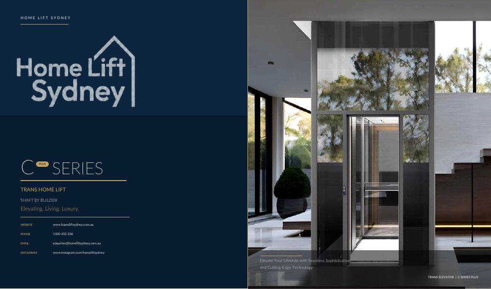 Home Lift Sydney CP4400 shaft-by-builder brochure cover