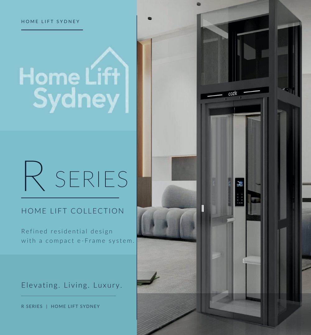 Home Lift Sydney R Series compact E-Frame brochure cover